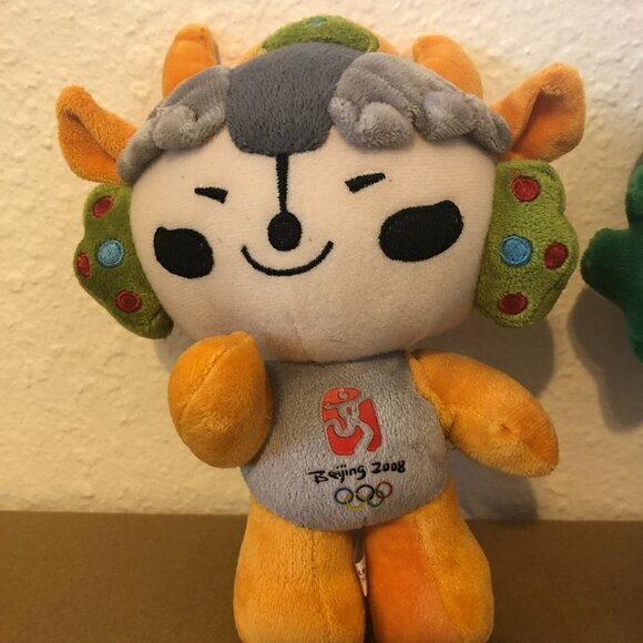 FUWA BEIJING 2008 OLYMPICS Stuffed Animals O/S Green Black Multicolor - Picture 4 of 10